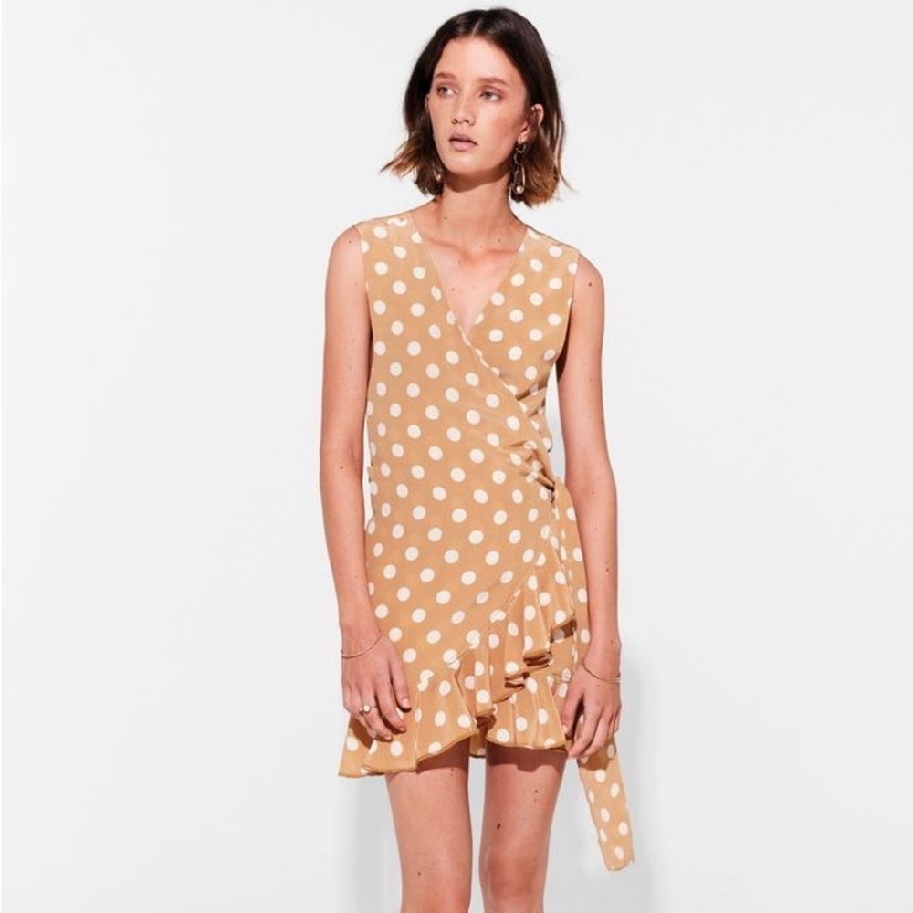 SIR THE LABEL Silk Mini Wrap Dress Size 4 NWOT